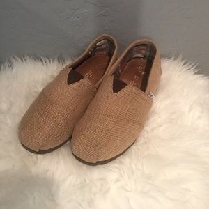 Rare Tom’s Burlap Slip-on women’s size 8 M